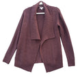 Merona Womens Medium Coffee Brown Open Front 100% Acrylic Knit Cardigan Sweater
