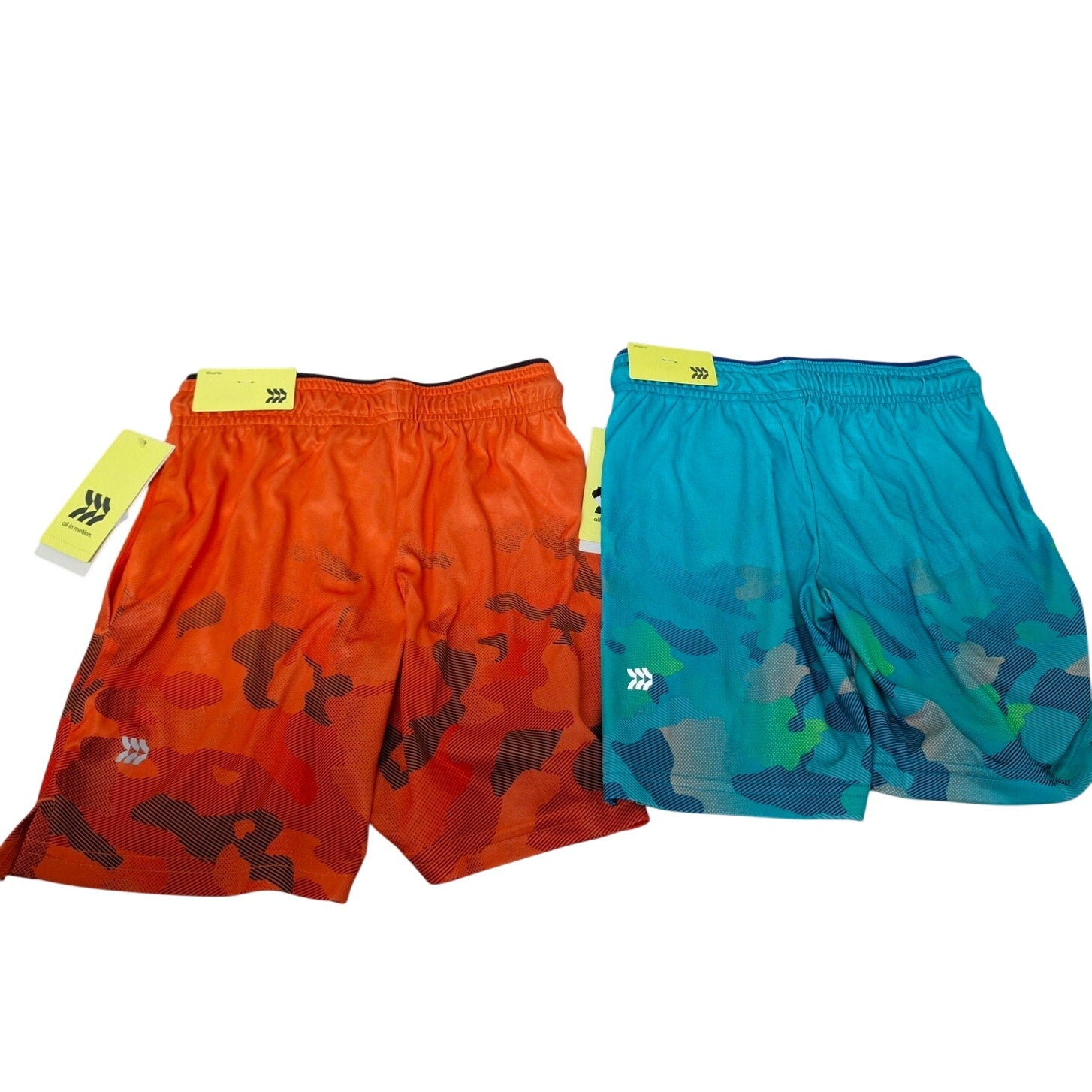 Lot of 2 New All in Motion Boys XS Elastic Drawstring Waist Long Sport Shorts