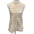Rose + Olive Womens Medium Lace Lined Sleeveless High Collar Tank Top Blouse