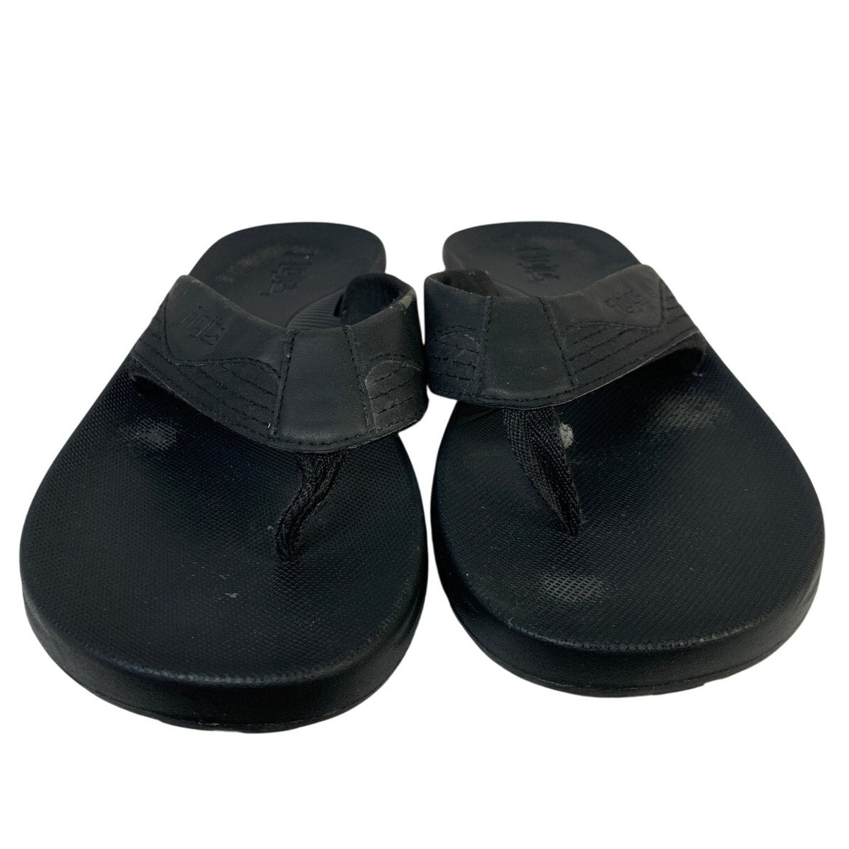 Flojos Mens Size 11 Black Flip Flop Sandal Open Round Toe Slip OnThongs Shoes