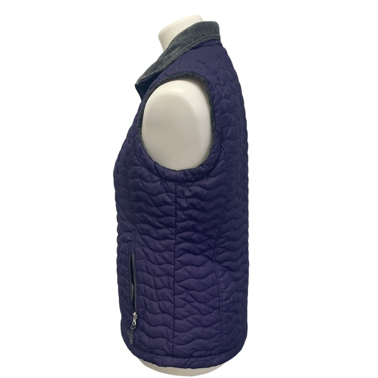 Free Country Womens Small Quilted Full Zip Warm Collared Puffer Vest Jacket
