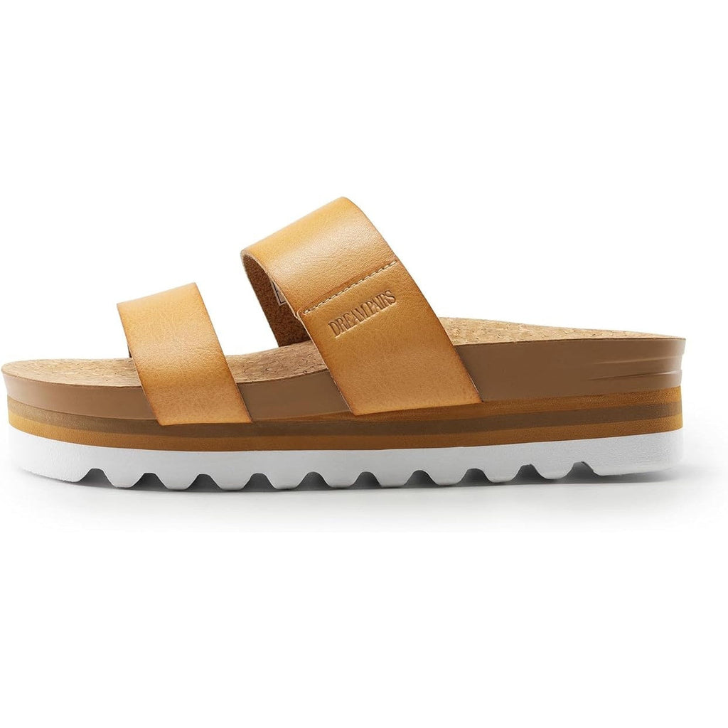 New Dream Pairs Womens Size 6 Platform Wedge Cork Cushion Arch Support Sandals