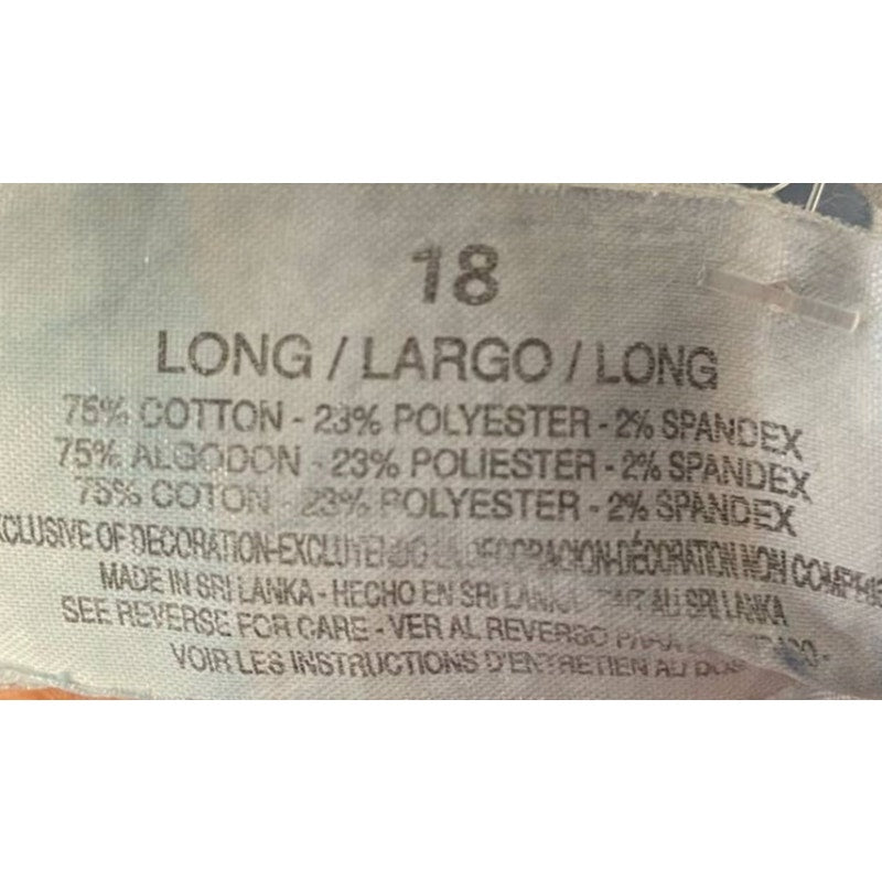 Gloria Vanderbilt 18 Long Stretch Cotton Tapered Leg Denim Blue Jeans 32 Inseam