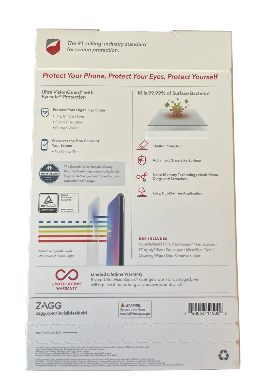 ZAGG InvisibleShield Ultra Vision Guard PLUS for Samsung Galaxy S20 Ultra, Clear