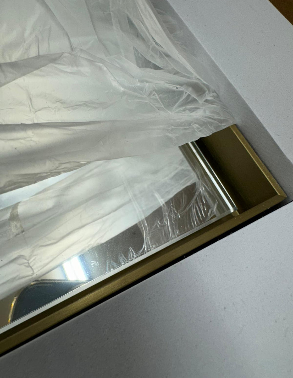 TETOTE Brushed Gold Bathroom Mirror 24 x 36 Inch Rectangle Gold Metal Framed Bathroom Vanity Mirror, Modern Farmhouse Rectangular Brass Frame Large Wa