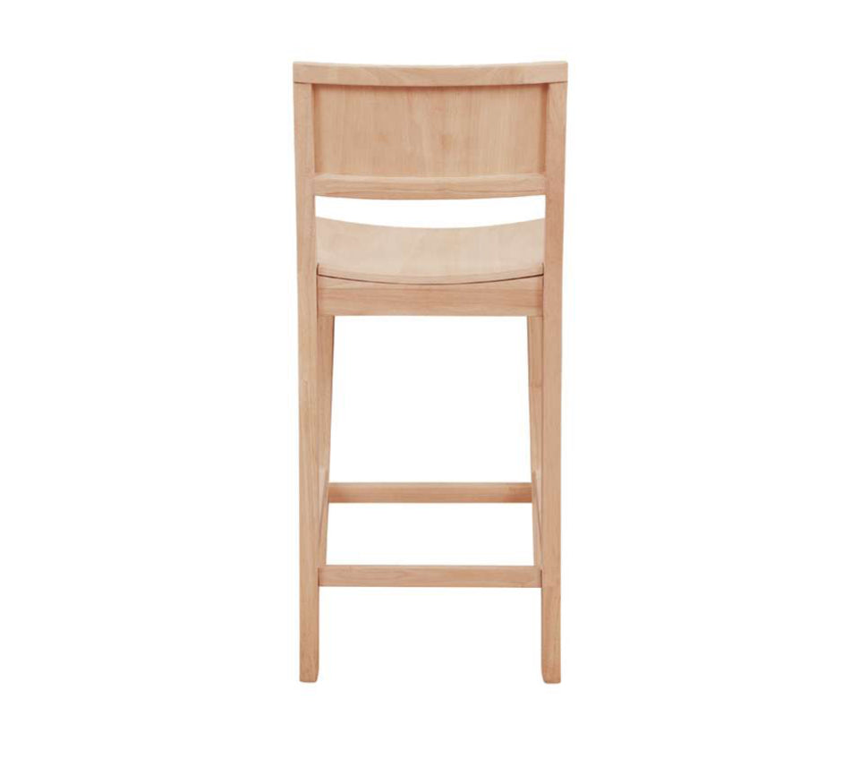 LINON HOME DECOR - DEVIN COUNTER STOOL UNFINISHED (SET OF 2) - CS279UNF02KD