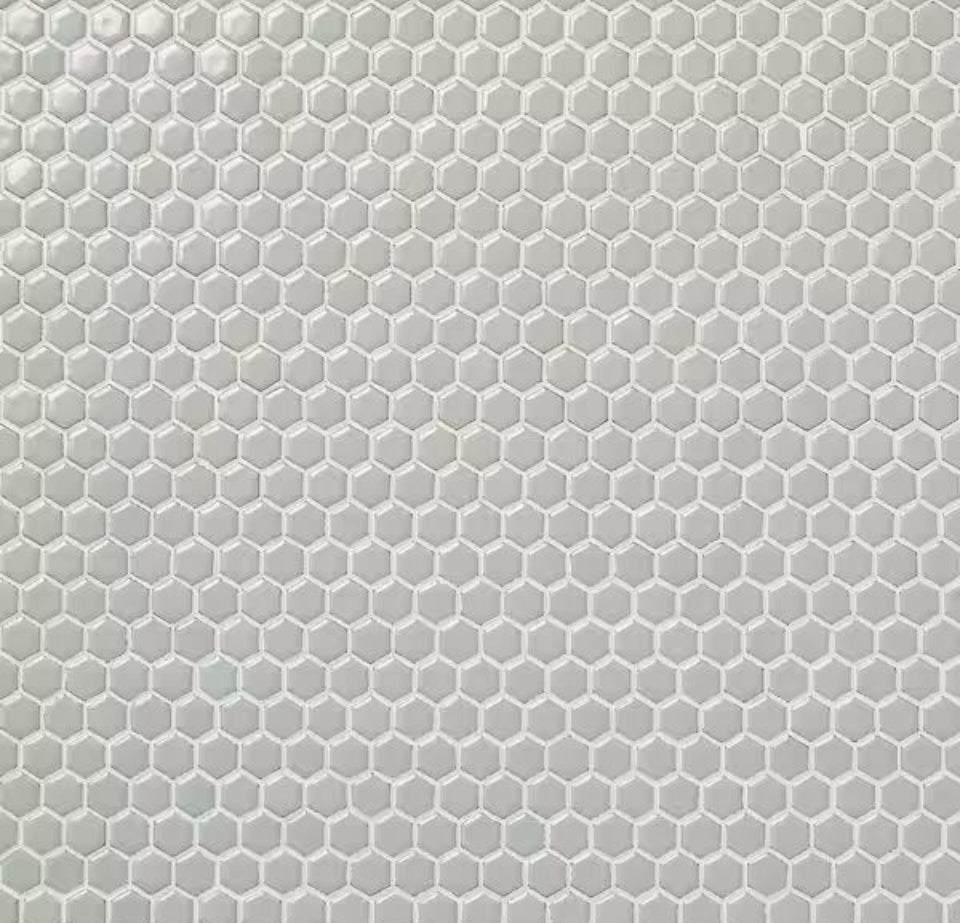 Open Box Bliss Edged Hexagon Sage 10.03 in. x 11.61 in. Tt Porcelain Floor and Wall Mosaic Tile (0.80 Sq. Ft./Each)