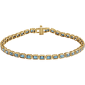 Azur Émeraude Topaz Line Bracelet