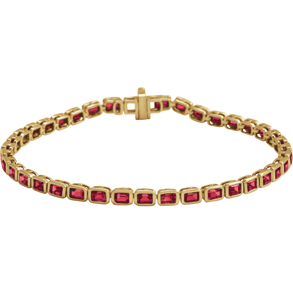 Rouge Émeraude Ruby Line Bracelet