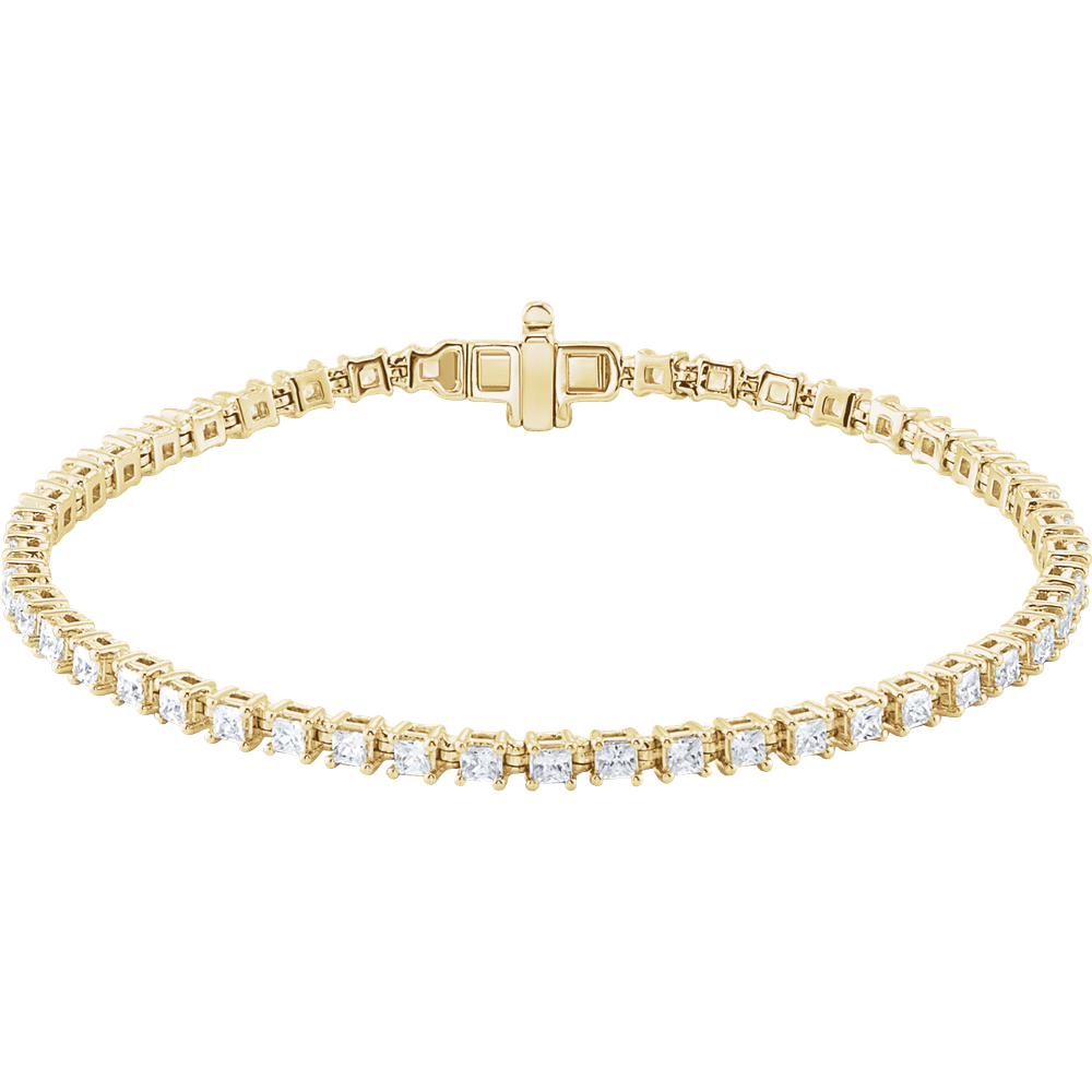 Ligne Éclat Carré Bracelet 2.5 CTW 14K White/Yellow Gold