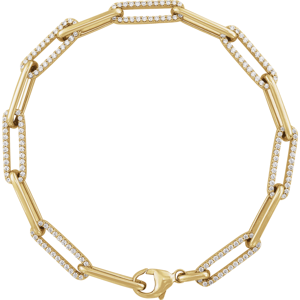 Aurelia Noéline 14K Yellow Gold/ Vermeil 1 CTW Natural Diamond Link Bracelet