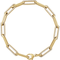Aurelia Noéline 14K Yellow Gold/ Vermeil 1 CTW Natural Diamond Link Bracelet