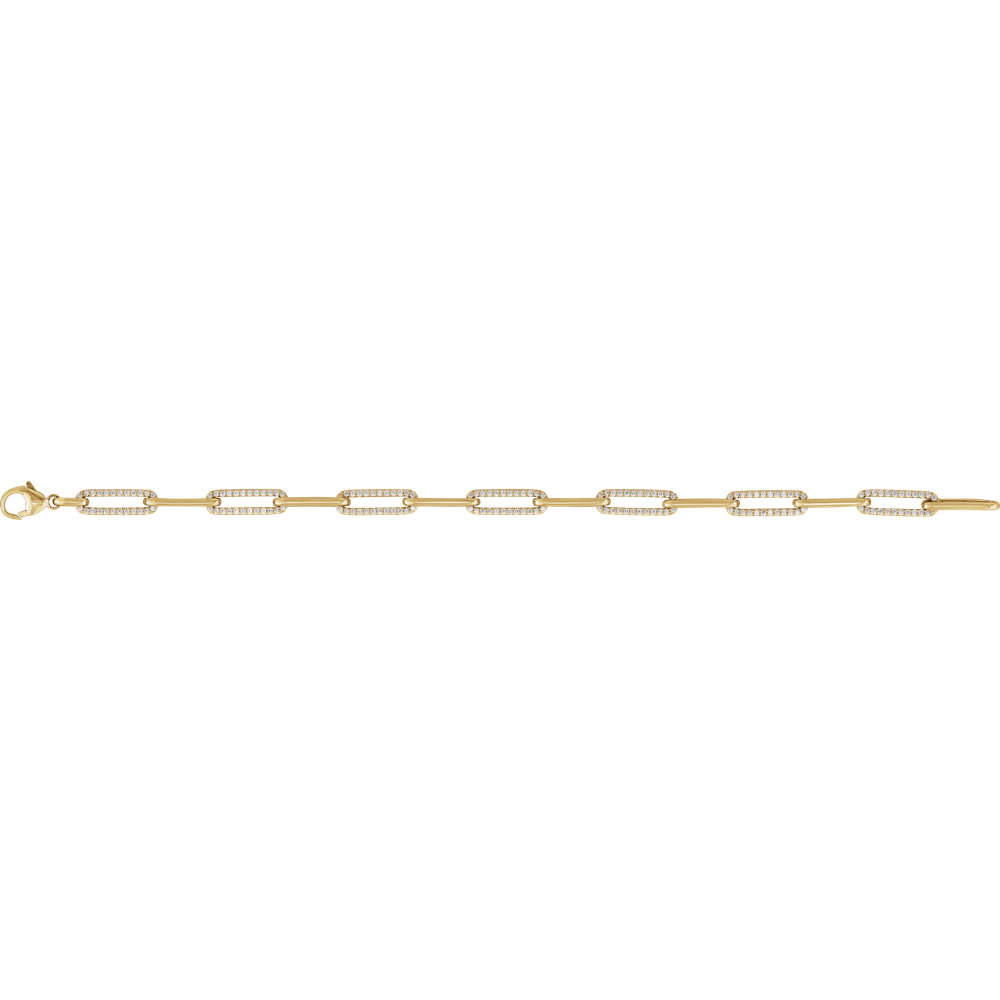 Aurelia Noéline 14K Yellow Gold/ Vermeil 1 CTW Natural Diamond Link Bracelet