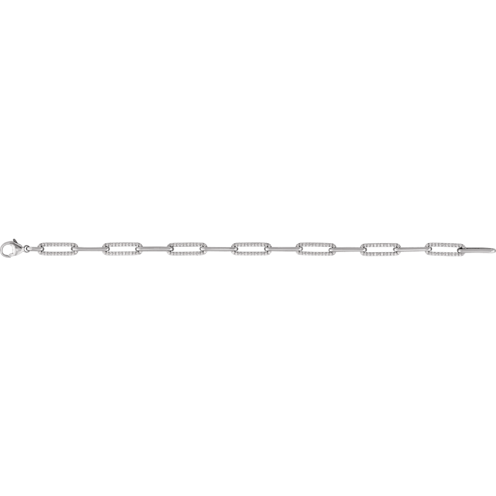 Aurelia Noéline 14K White Gold 1 CTW Natural Diamond Link Bracelet