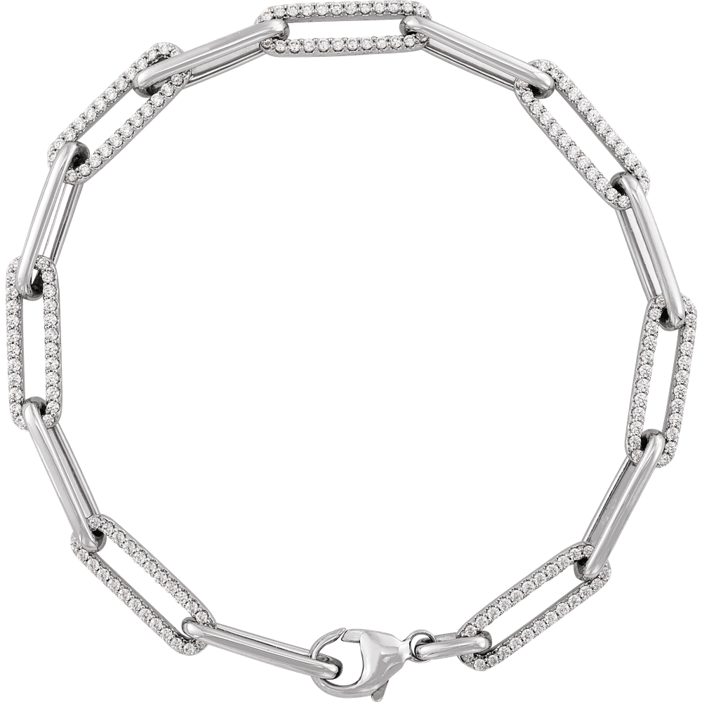 Aurelia Noéline 14K White Gold 1 CTW Natural Diamond Link Bracelet