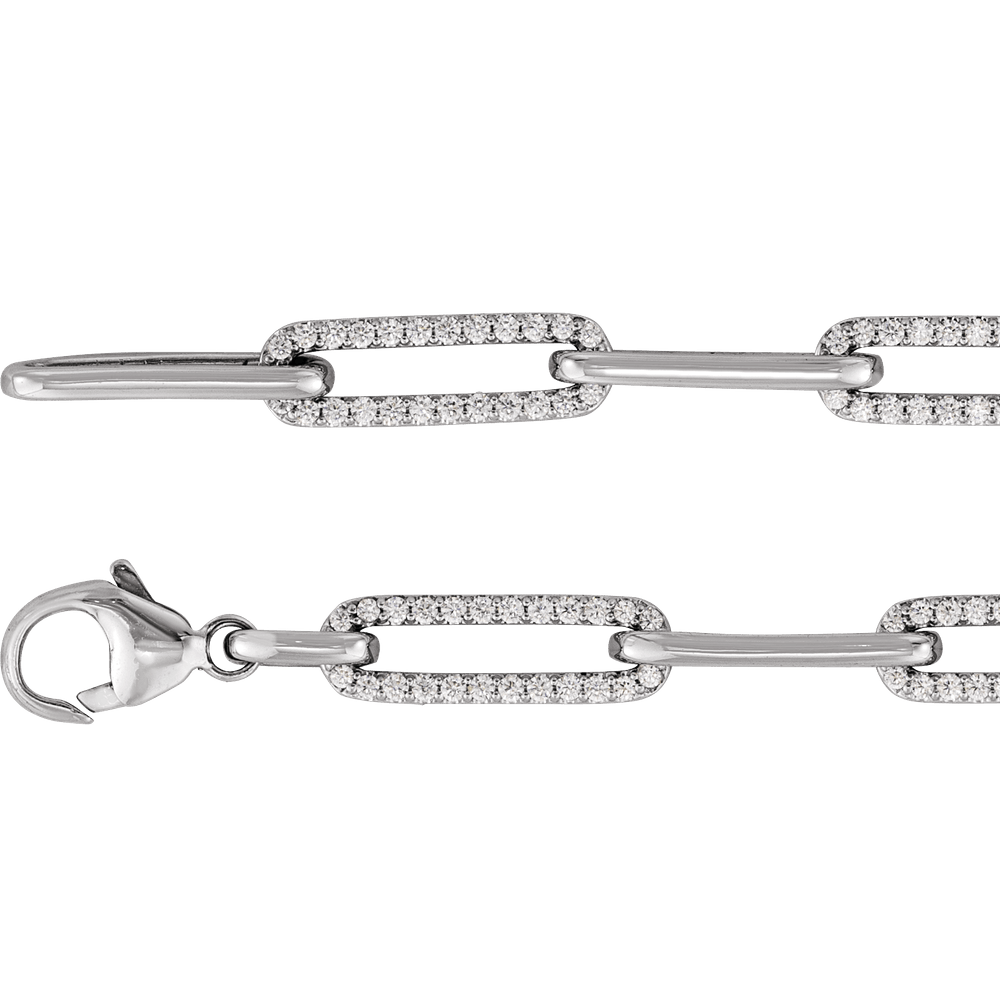 Aurelia Noéline 14K White Gold 1 CTW Natural Diamond Link Bracelet