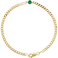 Noéline Pavé 14K Yellow Gold Natural Emerald Link Bracelet