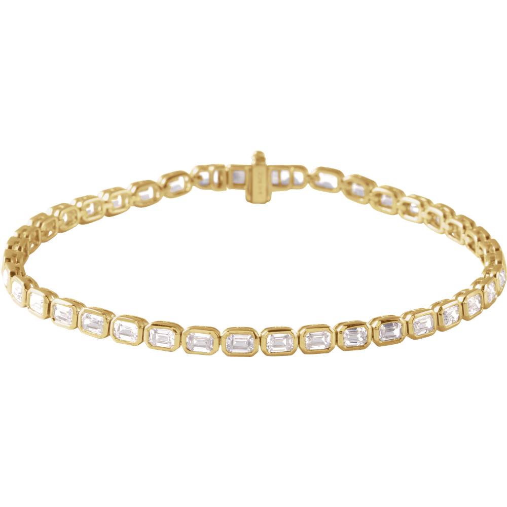 Lab-Grown Diamond Tennis Bracelet in 14k Gold – Ligne Précieuse