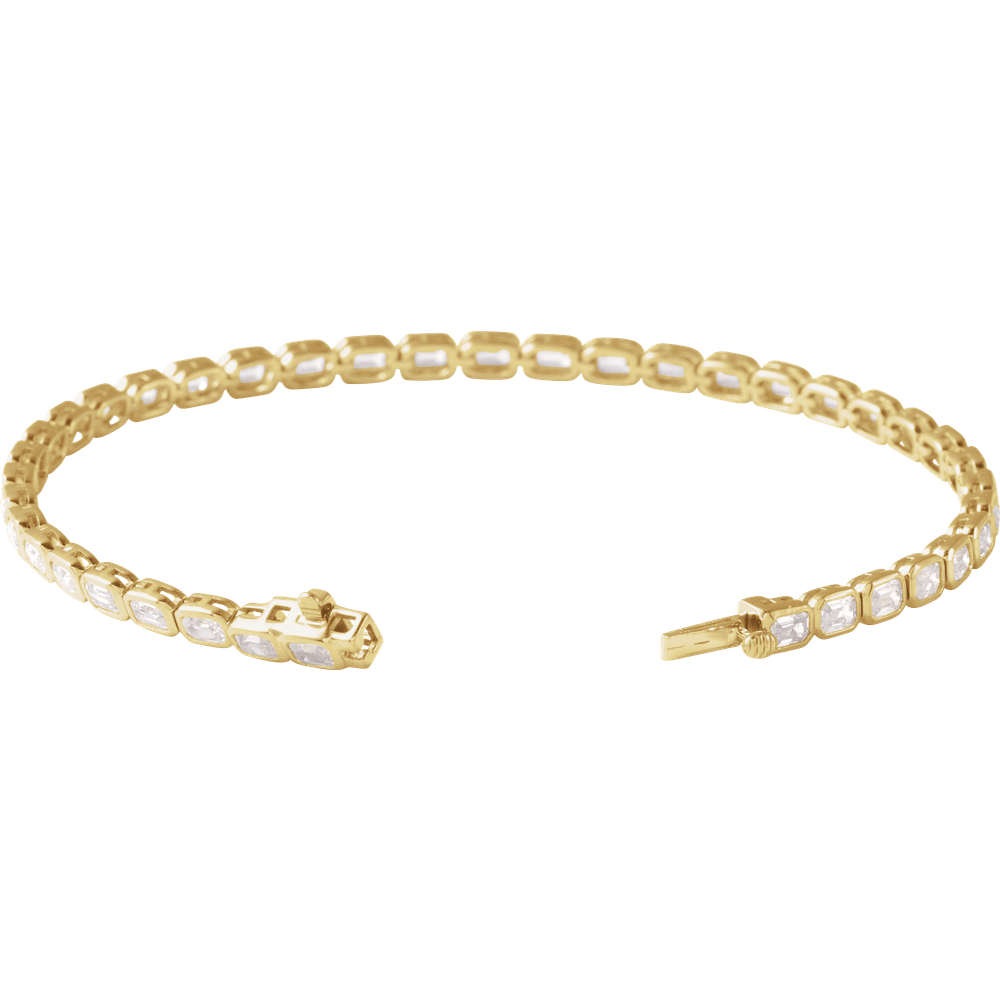 Lab-Grown Diamond Tennis Bracelet in 14k Gold – Ligne Précieuse