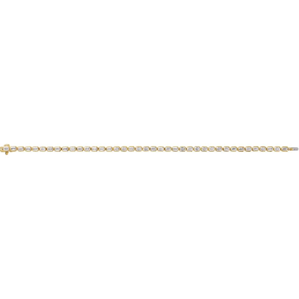 Lab-Grown Diamond Tennis Bracelet in 14k Gold – Ligne Précieuse