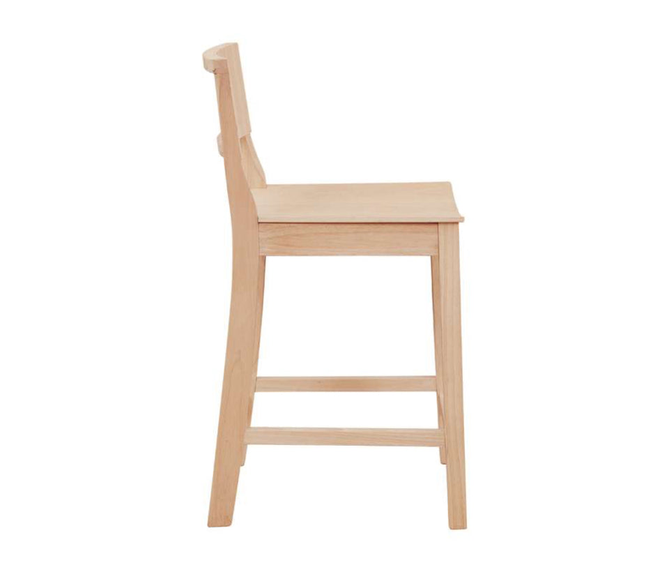 LINON HOME DECOR - DEVIN COUNTER STOOL UNFINISHED (SET OF 2) - CS279UNF02KD