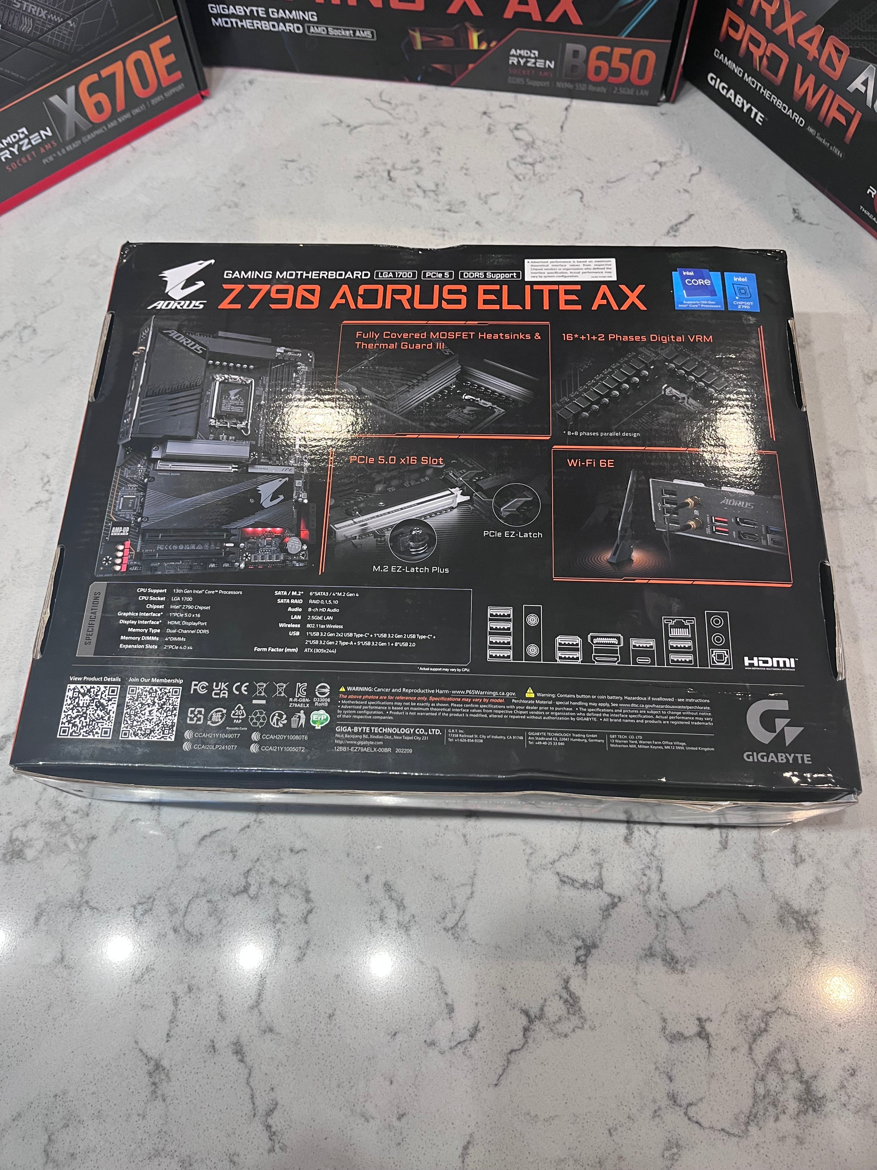GIGABYTE Z790 AORUS Elite AX (LGA 1700/ Intel Z790/ ATX/ DDR5/ Quad