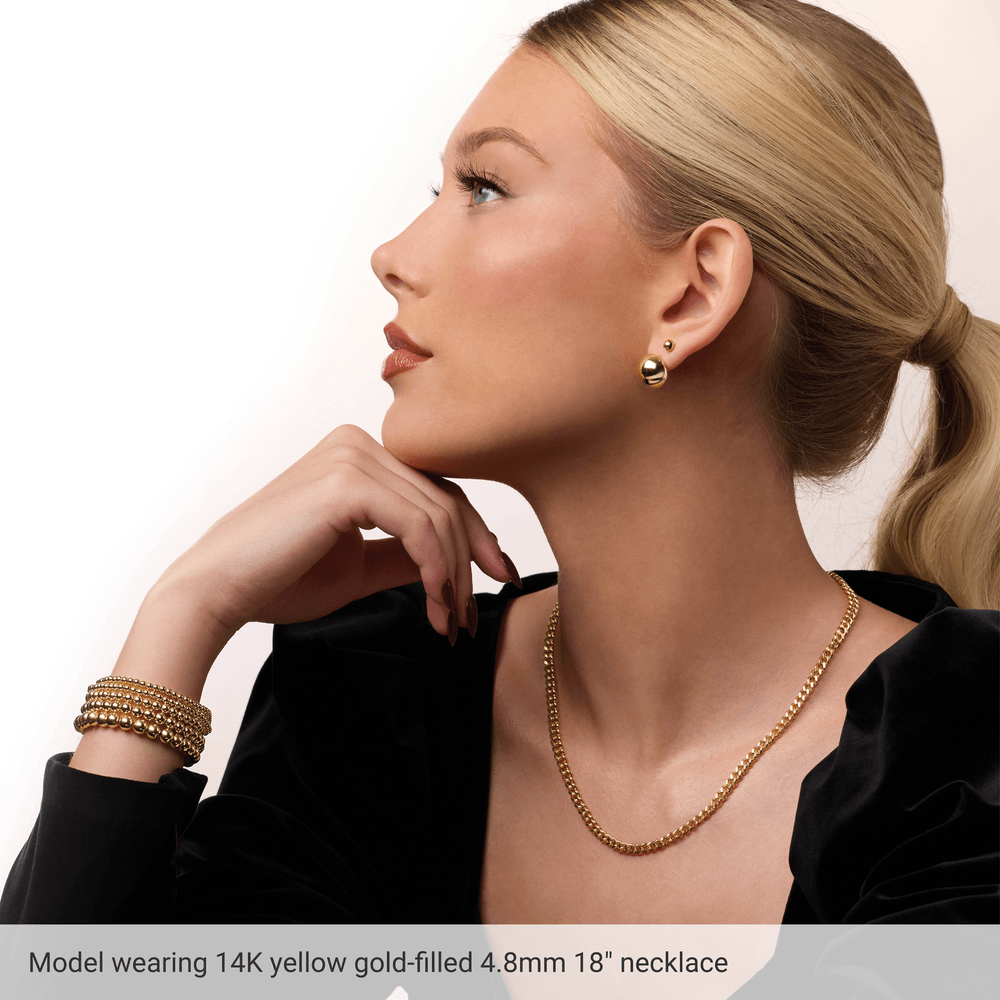 14K Yellow Gold-Filled 4.8mm Curb Chain