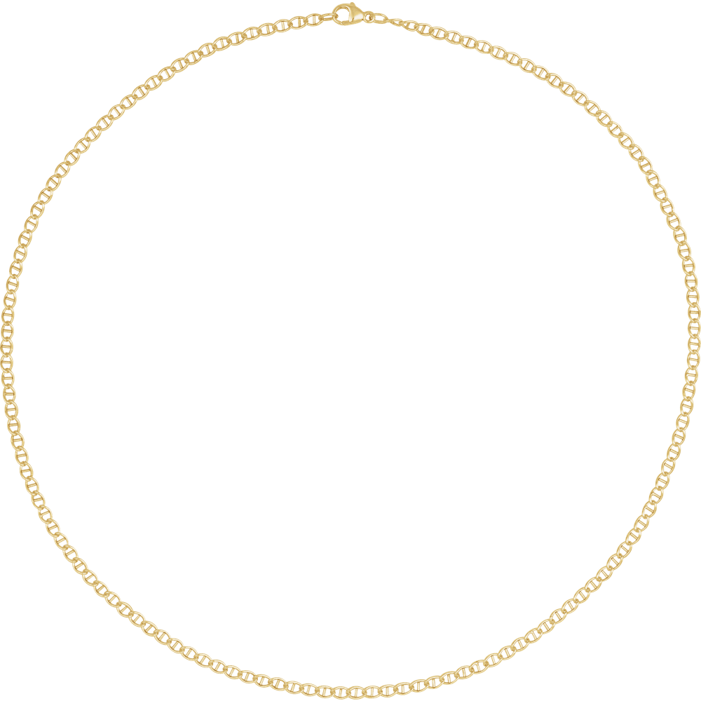 14K Yellow Gold-Filled 2.6mm Anchor Chain