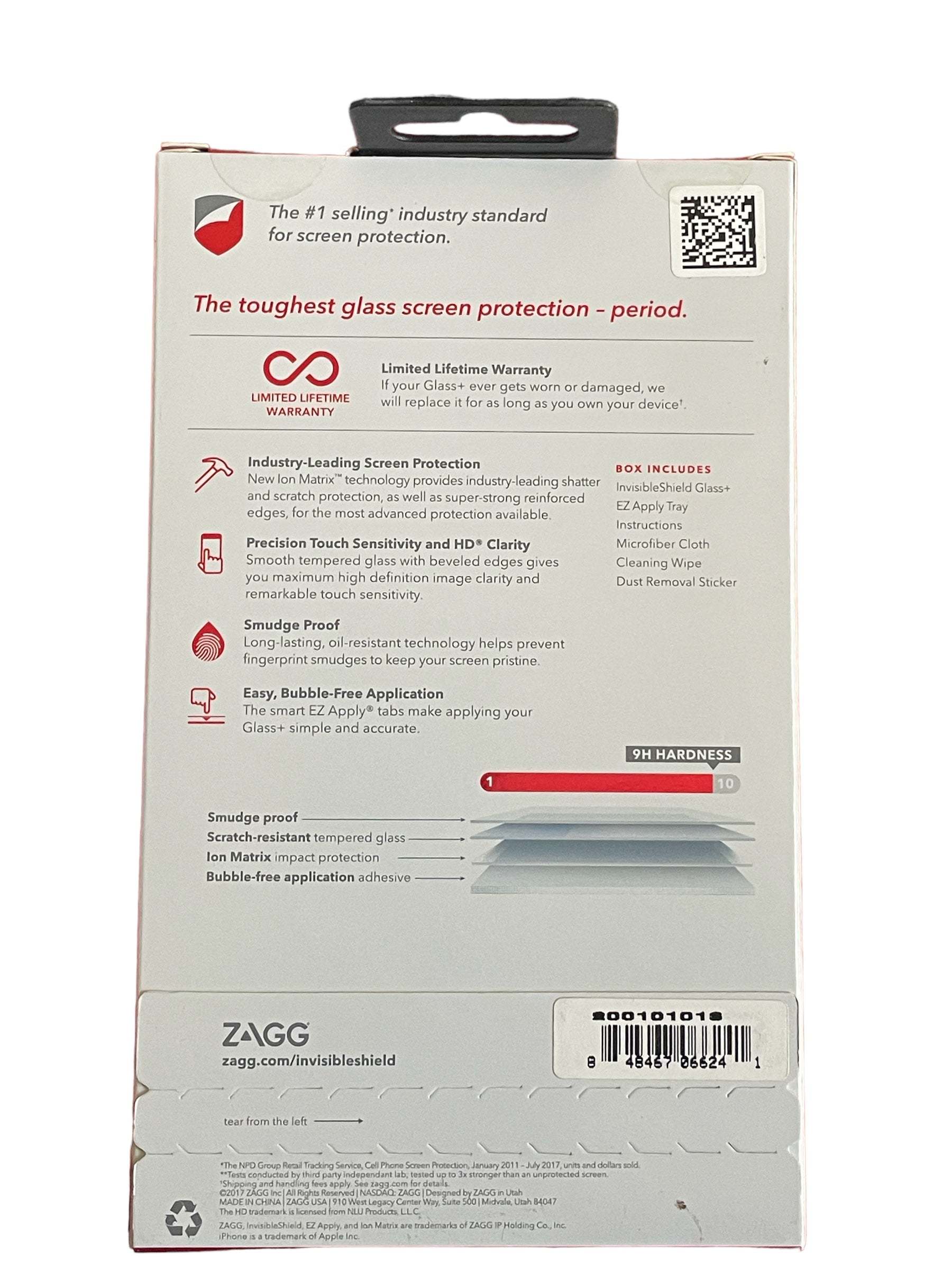 ZAGG Invisible Shield Glass+ Screen Protector for Apple iPhone X