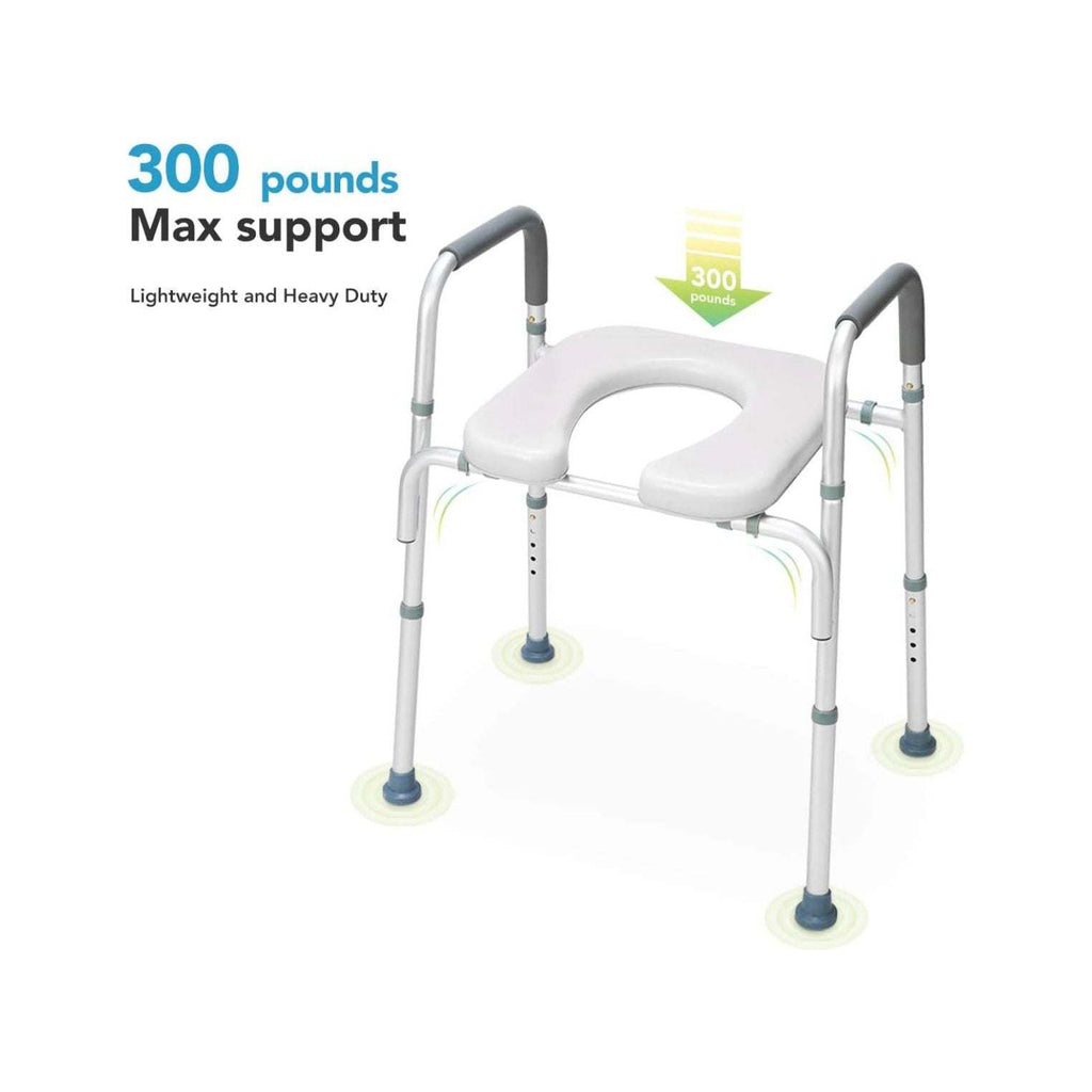 Raised Toilet Seat 300lb Heavy Duty Medical Raised Homecare Commode