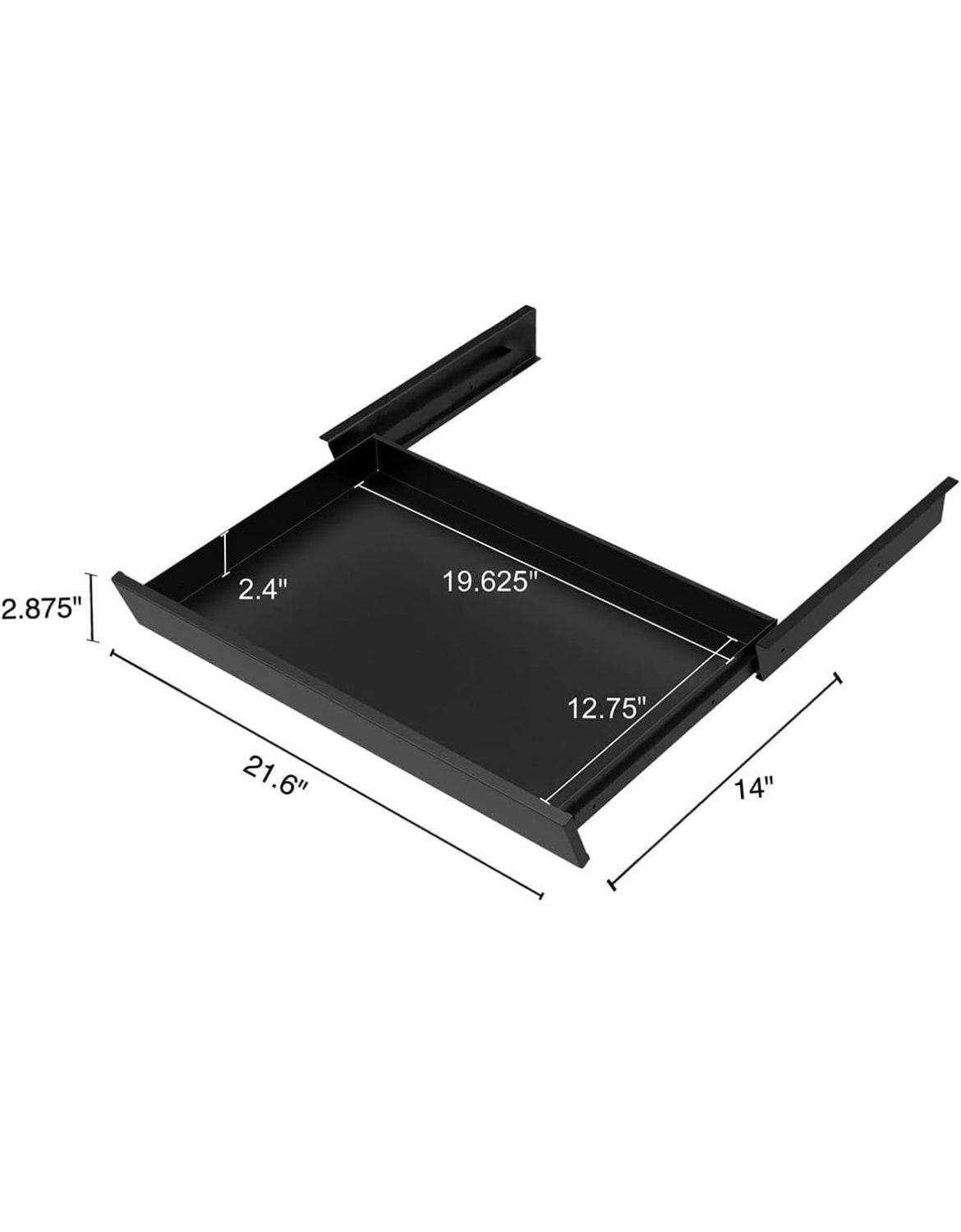Stand Up Desk Store Add-On Office Sliding Under-Desk Drawer Storage