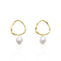 Seashell Gold Vermeil Pearl Earrings