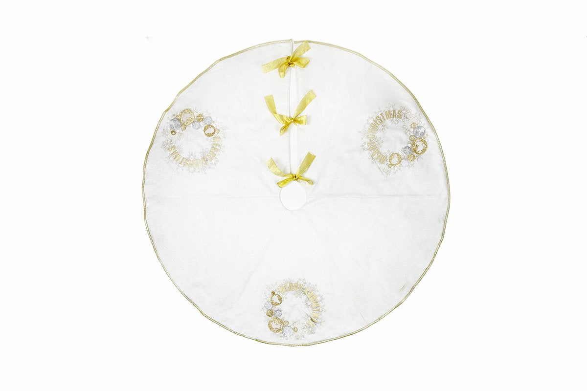 ML17119 Ornament Wreath Tree Skirt, 56"Rnd