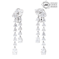 Étoile Cascade Diamond Earrings 14K White Gold