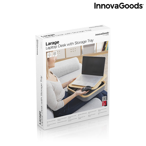 Portable Laptop Desk with Storage Tray Larage InnovaGoods