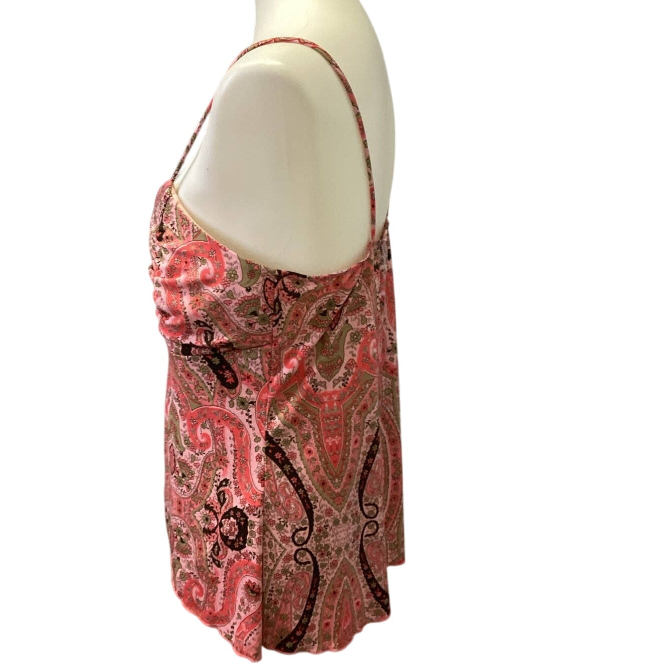 Lot of 2 Fashion Bug XL Sleeveless Flowy Polyester Strappy Cami Tops Blouses