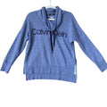 Calvin Klein Womens Small Cotton Blend Long Sleeve Cropped Cowl Neck Sweatshirt