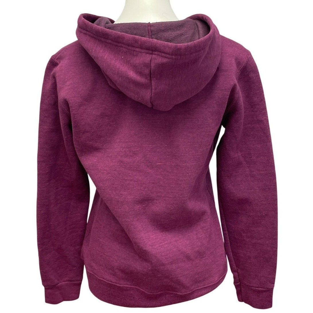 Hand Printed Upcycled Womens Medium Cottage Core Berry Full Zip Hoodie Jacket