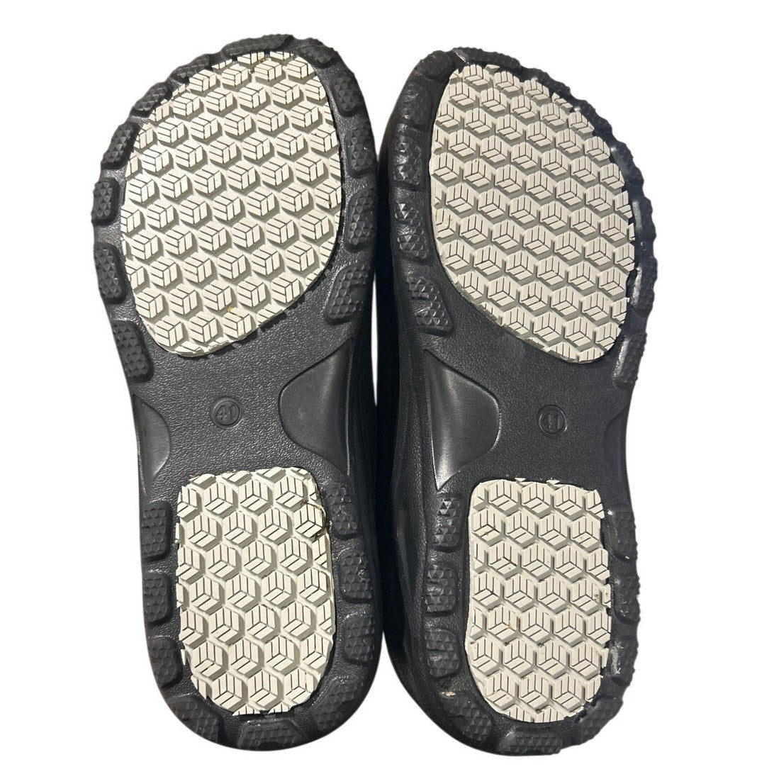Teytap Mens Size 8 Black Slide On Waterproof Slip Resistant Chef Clogs Shoes