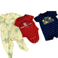 Lot of 4 Boys Newborn Sleeper St Louis Cardinals One Piece Sports Blanket Lot