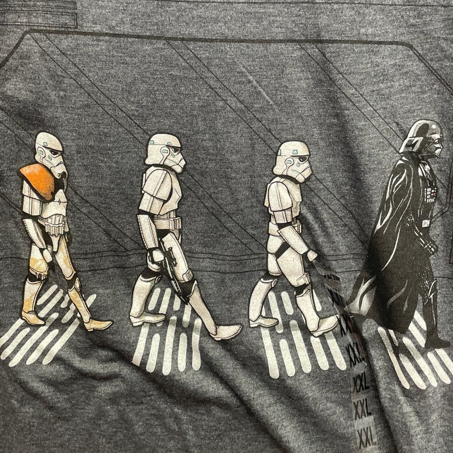 New Star Wars XXL Beatles Inspired Darth Vader Cotton Blend Short Sleeve Tee