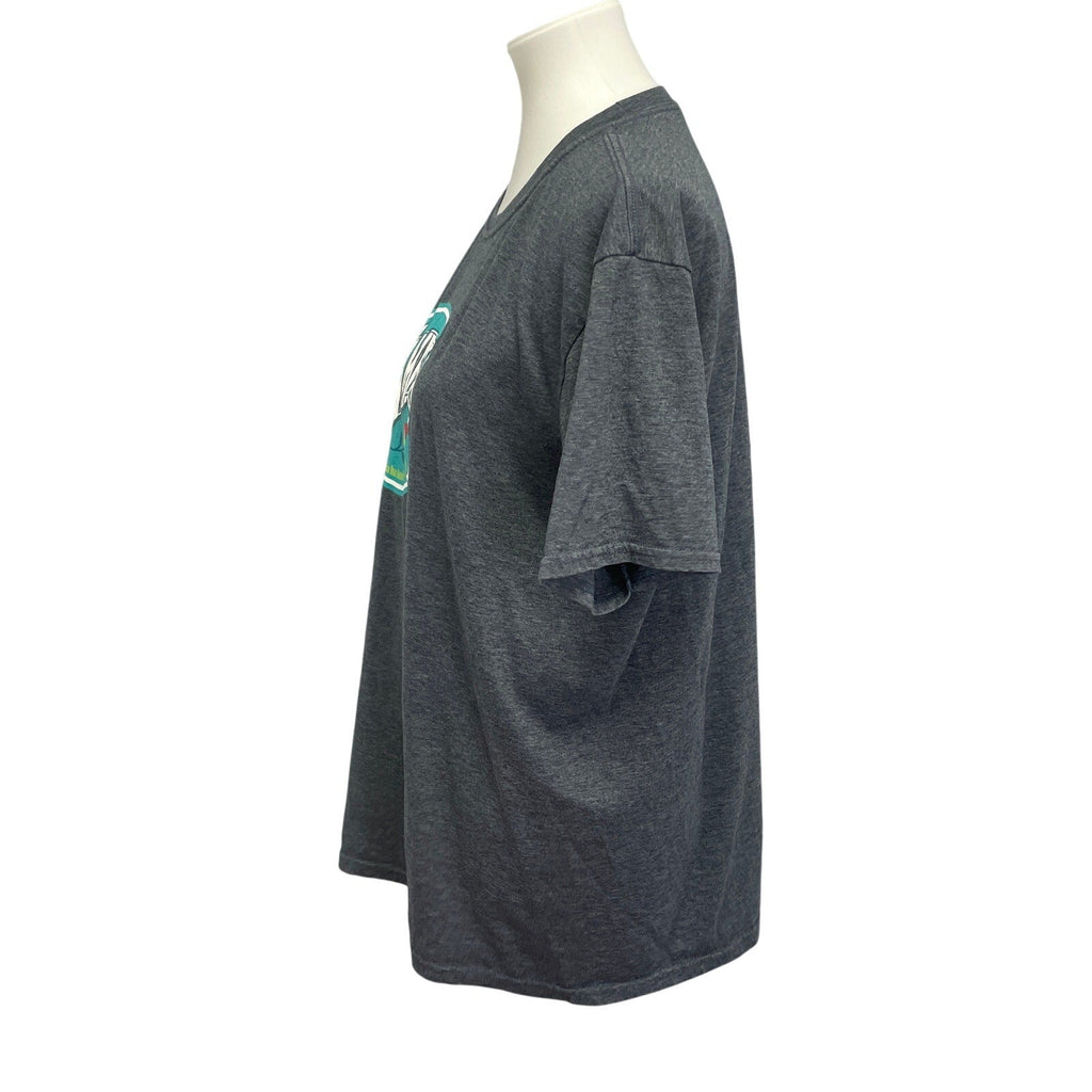 Zambu Brazilian Buzz Button Inspired Mens Medium Cotton Blend Crew Neck Tee