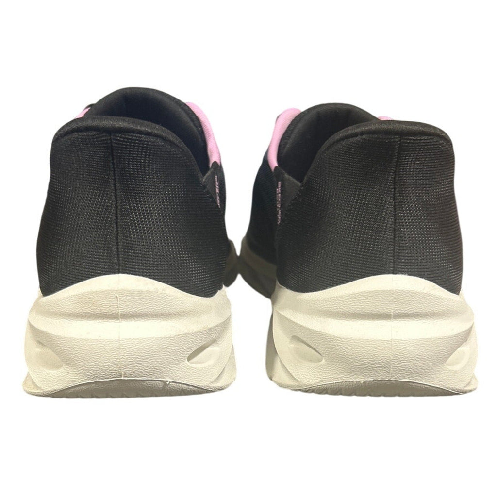 Skechers Womens Size 8.5 Black Pink Mesh Hands Free Slide On Swift Fit Shoes
