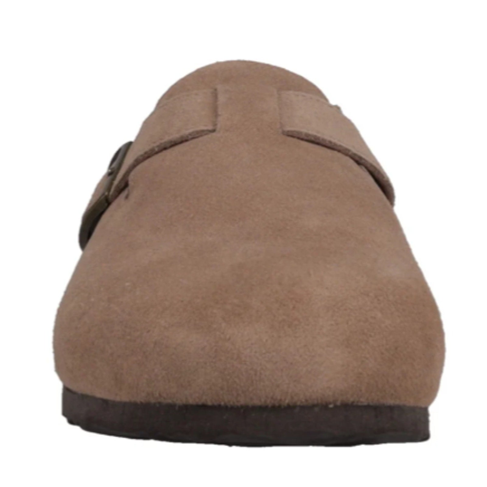 New In Box Khombu Mens Size 8 Taupe Faux Suede Damian Cork Slide On Mule Shoes