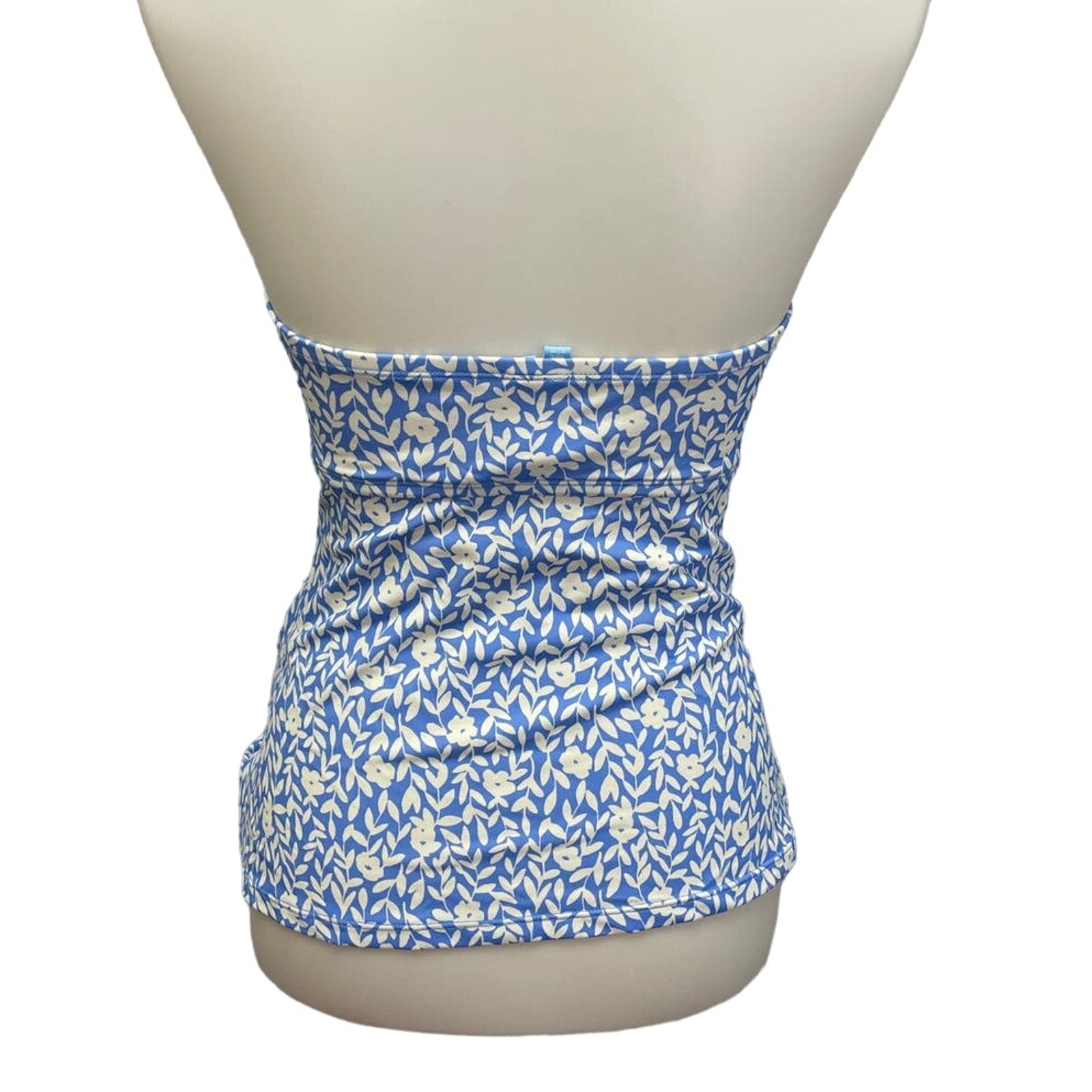 New Draper James Womens Small Detachable Straps Blue Floral Swim Top ONLY