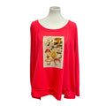 Hand Printed Upcycled Plus Size 26/28 3X Vintage Reference Book Mushroom Top