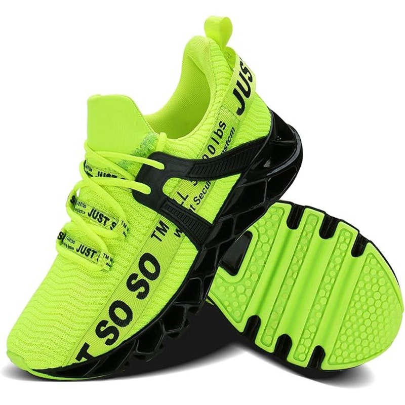 New Umyogo Womens Size 9 Neon Yellow Lace Up Sport Running Athletic Shoes