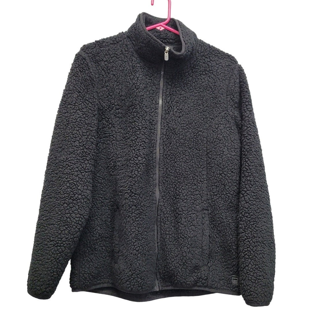 Fila Sport Womens Large 100% Polyester Full Zip Sherpa Jacket W Front Pockets