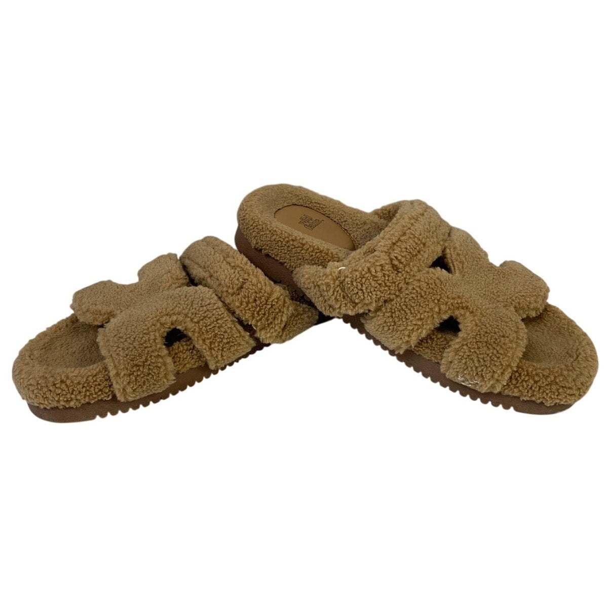 Wild Fable Womens Size 9 Brown Fuzzy Slippers Slip On Open Round Toe Shoes