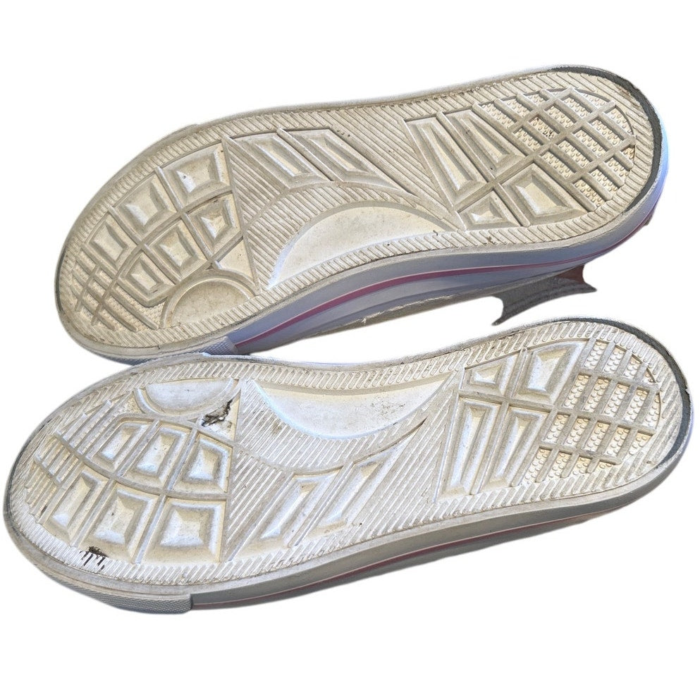 HugRain Toddler Girls Size 1 Kids White Sparkle Fashion Casual Sneaker Shoes